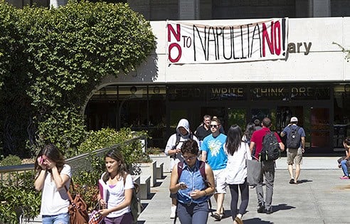 UCSD Protesters Demonstrate Against Janet NapolitaNO