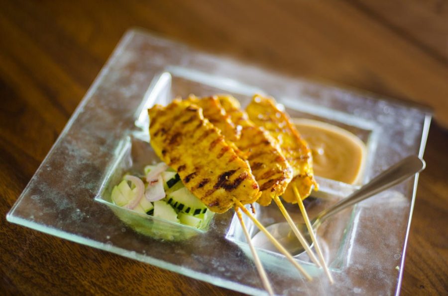 Chicken Satay ($9) at Aroi Cafe in La Jolla. Photo by Michelle Louie /Guardian