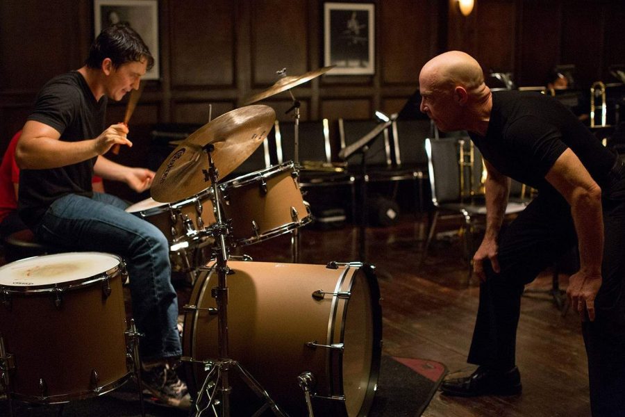 J.K. Simmons puts the pressure on Miles Teller in this intense portrayal of student against teacher. Photo courtesy of AceShowBiz.