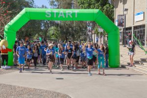 Students participated in Housing, Dining and Hospitality’s Walk the Party to raise money for the Triton Food Pantry. Events and activities were held around campus, starting in Revelle Plaza. Photo by Mark Tang/ UCSD Guardian.