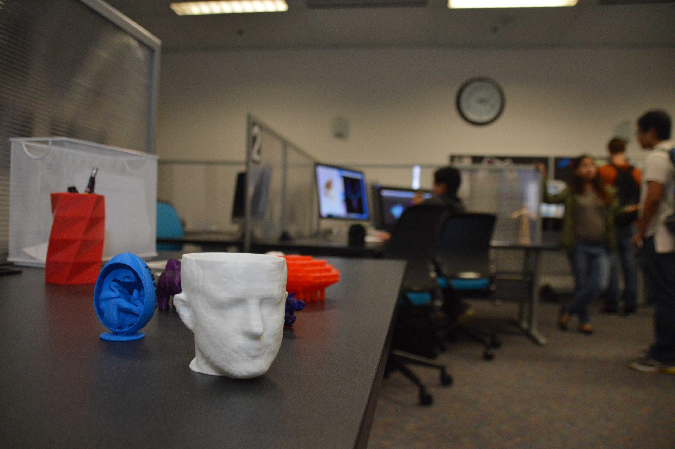 DML offers resources for 3-D printing and modeling.  Photo by Jesus Pacheco