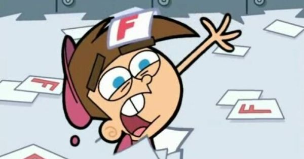 Timmy Turner drowning in failure. 
