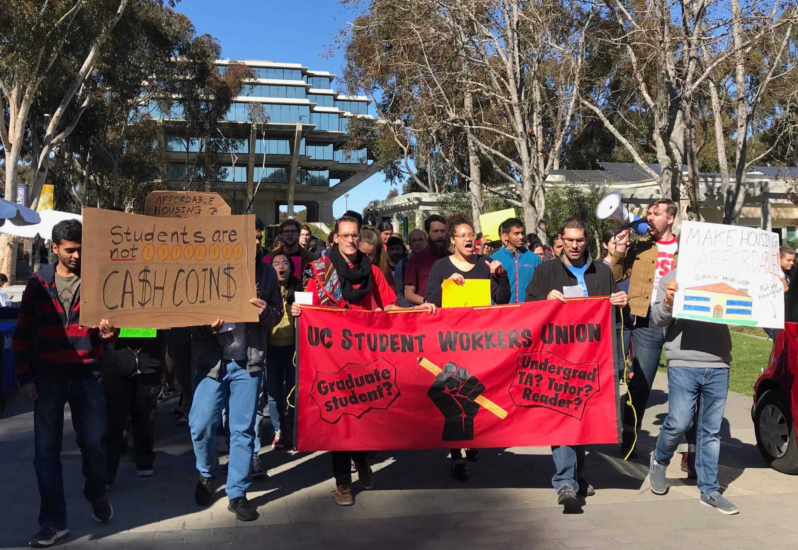 Activists March for Housing Affordability on Campus