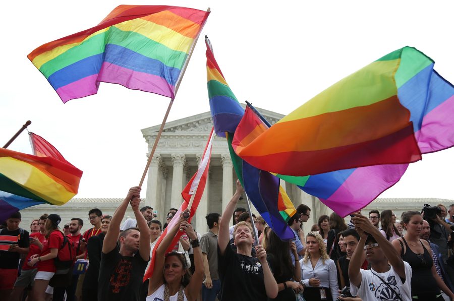 Same-sex marriage supporters celebrate the ruling of Obergefell v. Hodges in June 2015 || Getty Images
