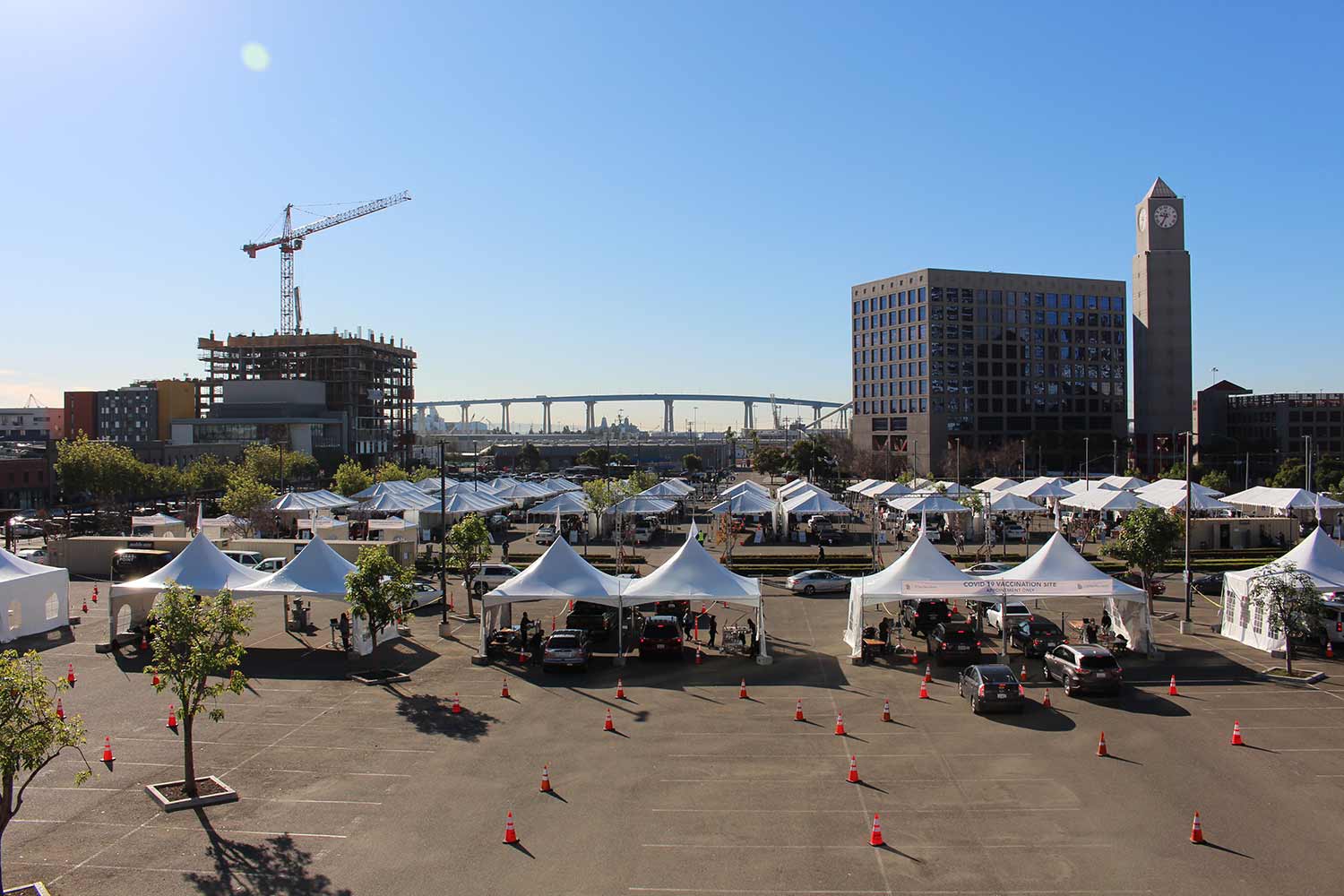 UC San Diego Health Opens Vaccination Super Station Near Petco Park