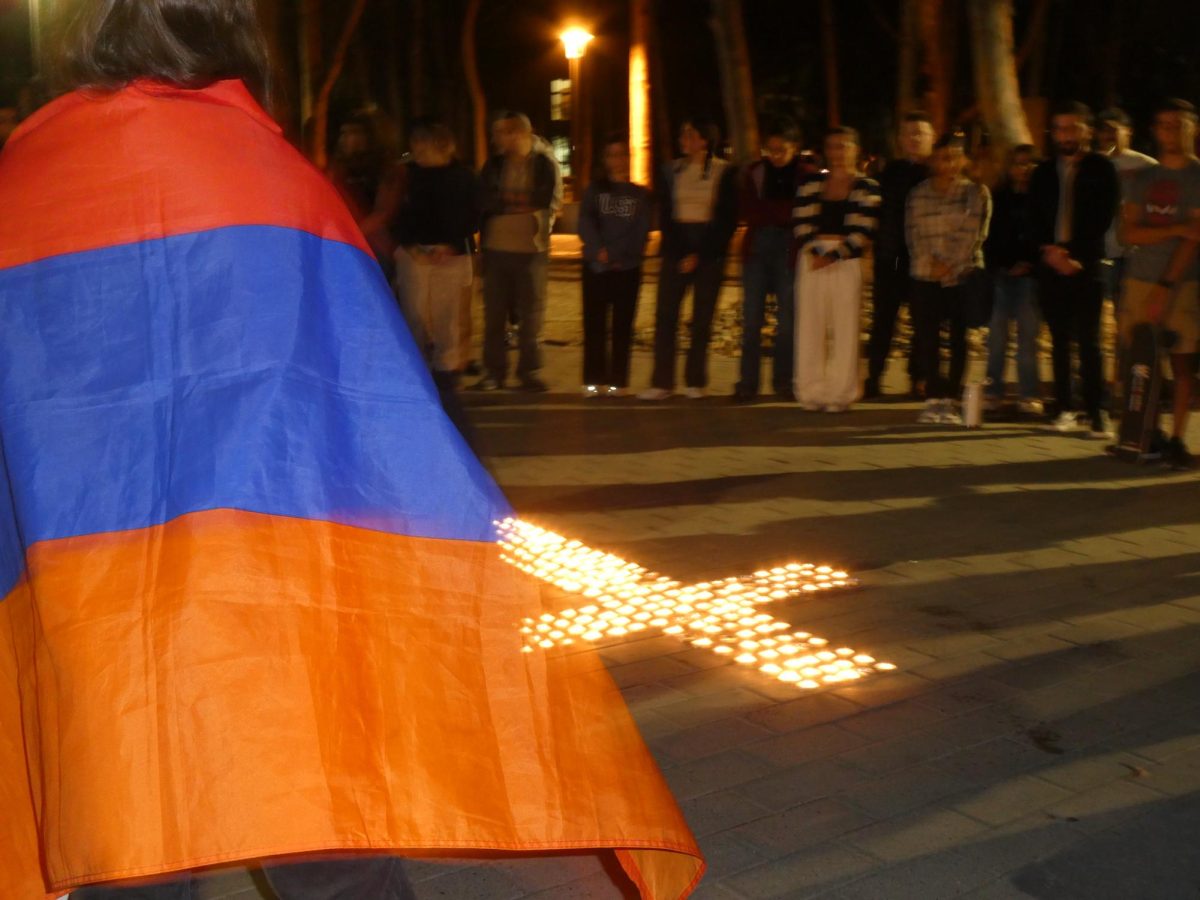 Armenian+Student+Association+holds+a+candlelight+vigil+for+Artsakh