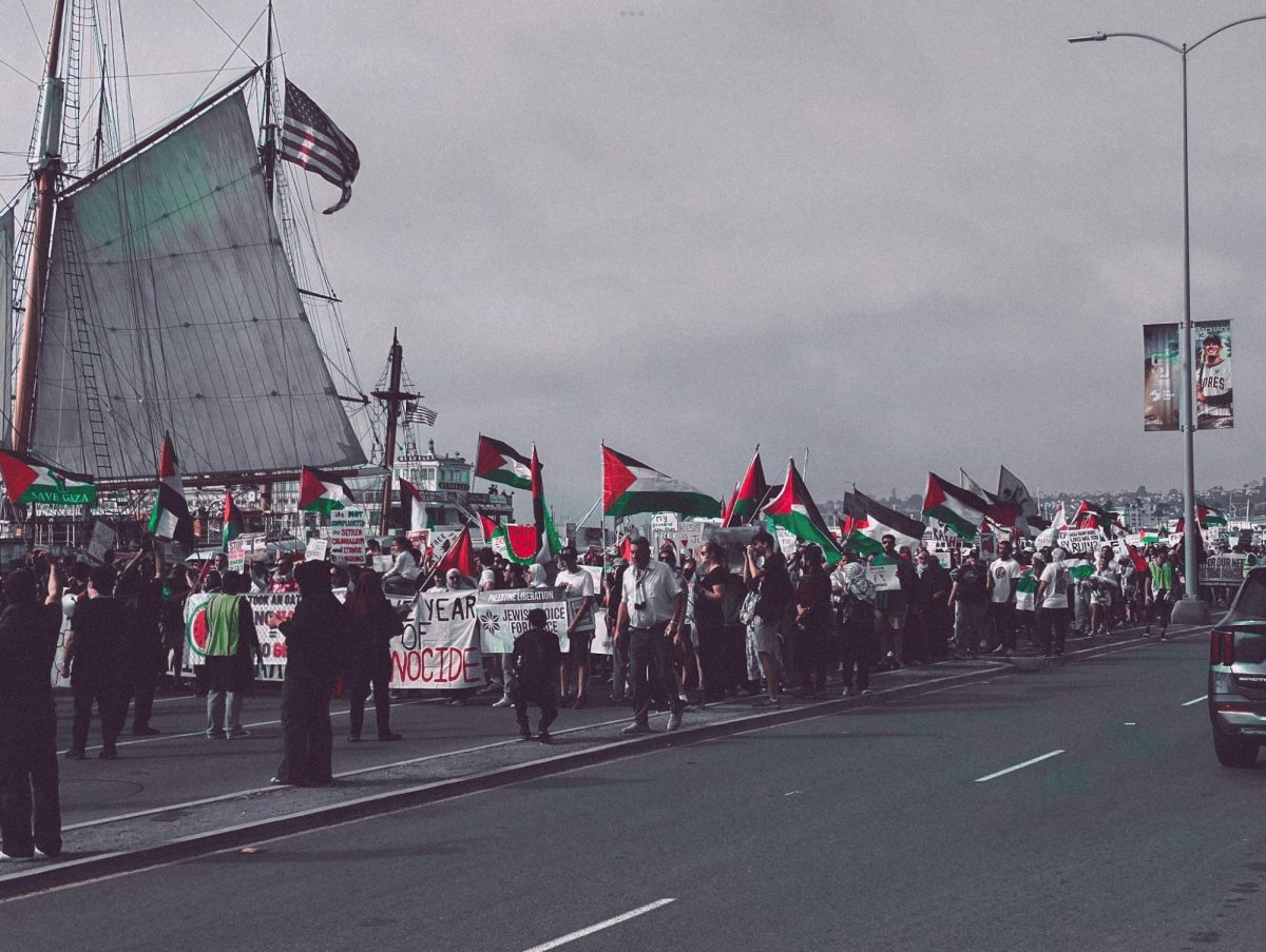 Around 1,000 San Diego protesters march for the International Day of Action for Palestine